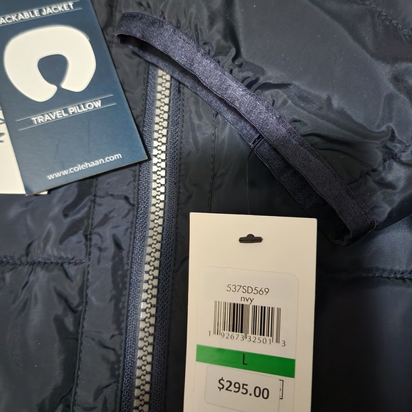 Cole Haan Signature Men's Packable Down Jacket (Navy) - Picture 2 of 3